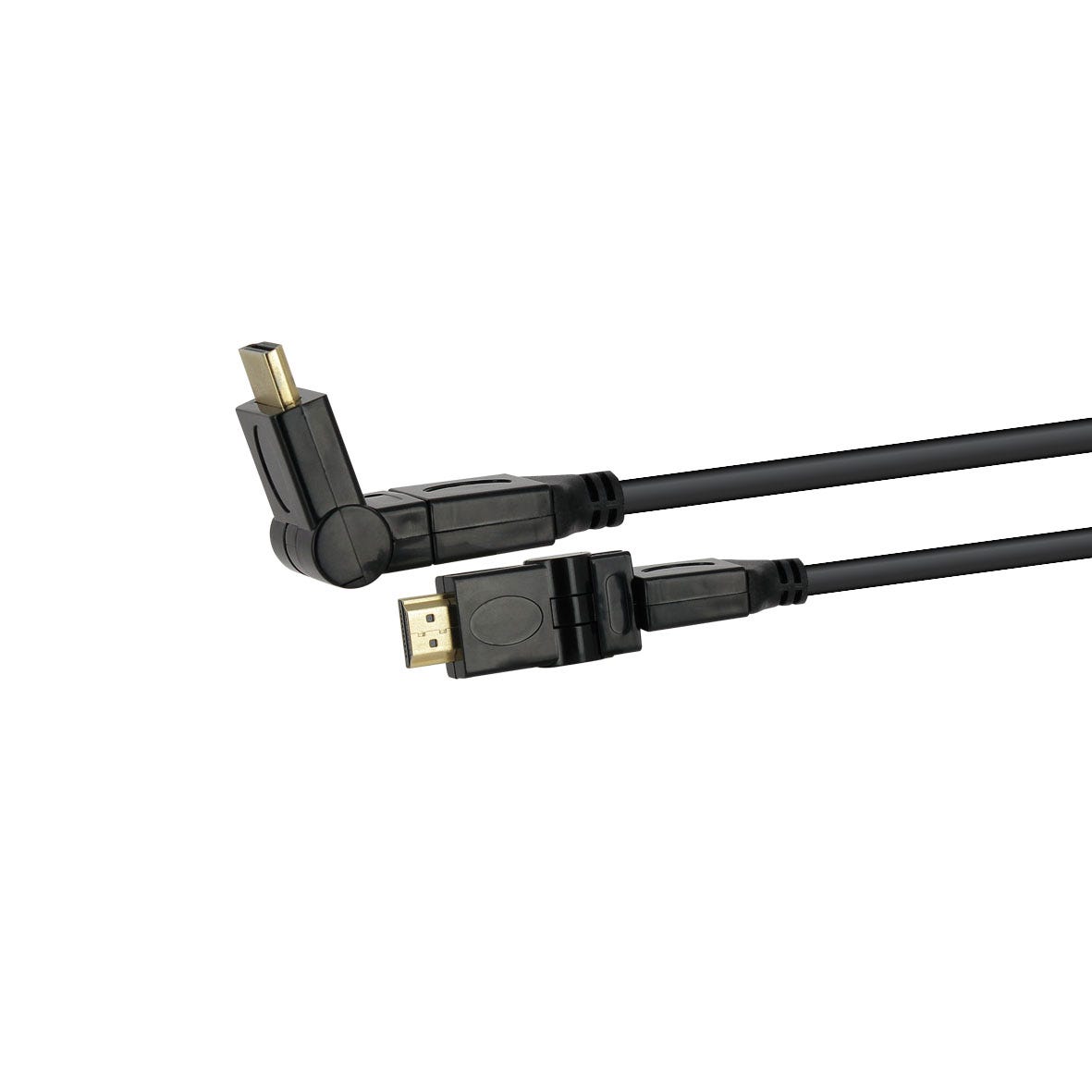 Câble Hdmi Articulé 180° 4k Ultra Hd High Speed Noir Audio/vidéo Mâle/mâle 3 Mètres Gold - Sedea - 914533 0
