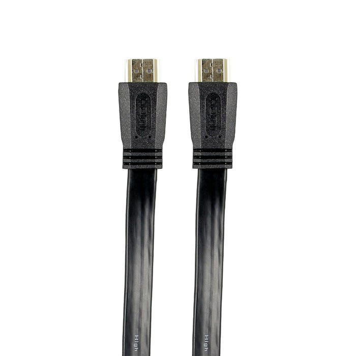 Câble Hdmi Plat 4k Ultra Hd High Speed Noir Audio/vidéo Mâle/mâle 1,50 Mètre Gold - Sedea - 914542 1
