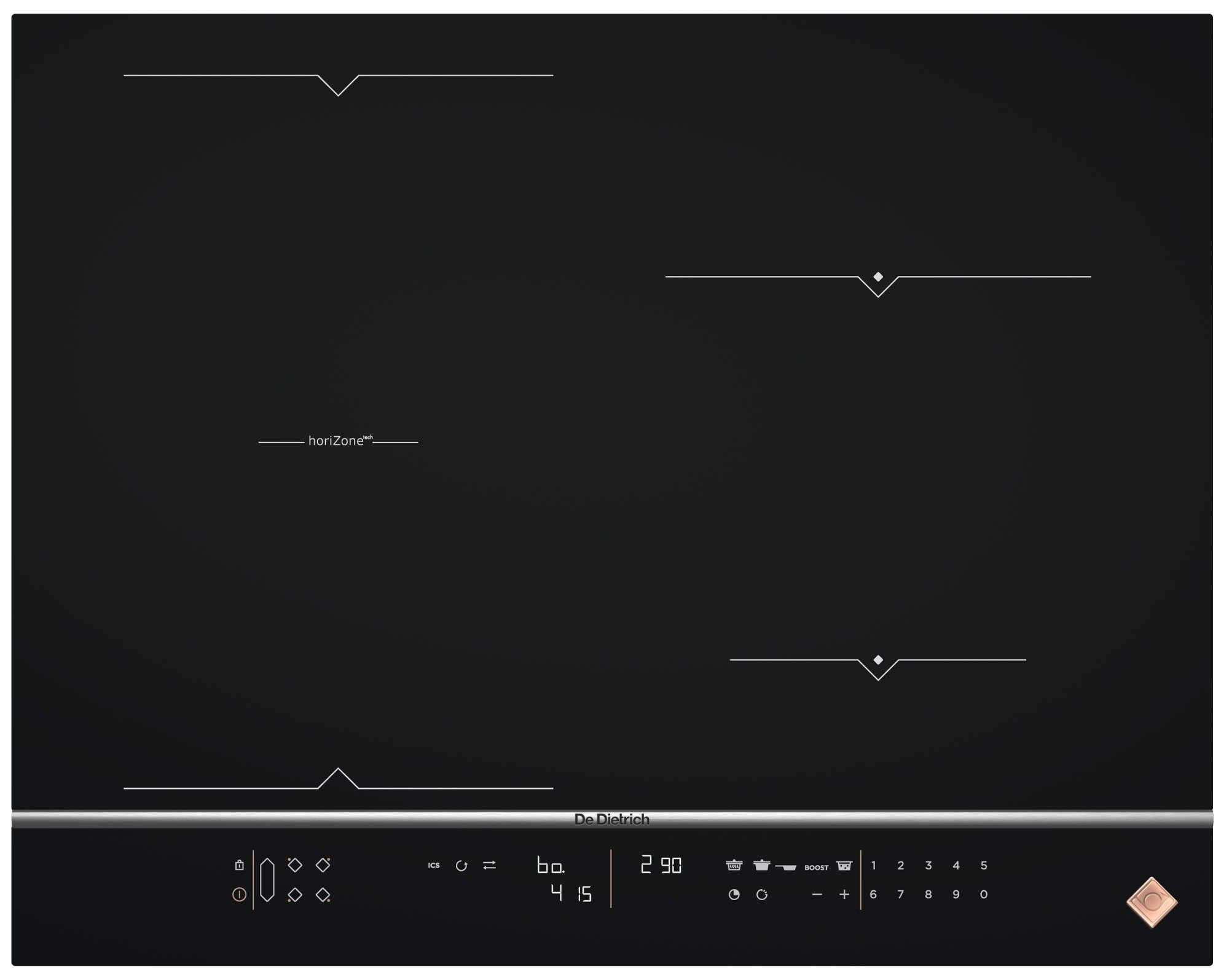 Plaque induction DE DIETRICH 7400W 65cm, 1046191