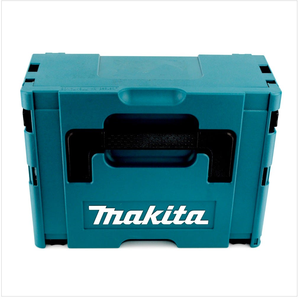 Makita DHP 482 ZW RTJ - 18 V Li-Ion Perceuse visseuse à percussion sans fil avec boîtier Makpac + 2x BL1850 5,0Ah Batteries + DC 18 RC Chargeur rapide 2
