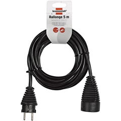 Rallonge électrique 5m de câble H05VV-F 3G1,5 1