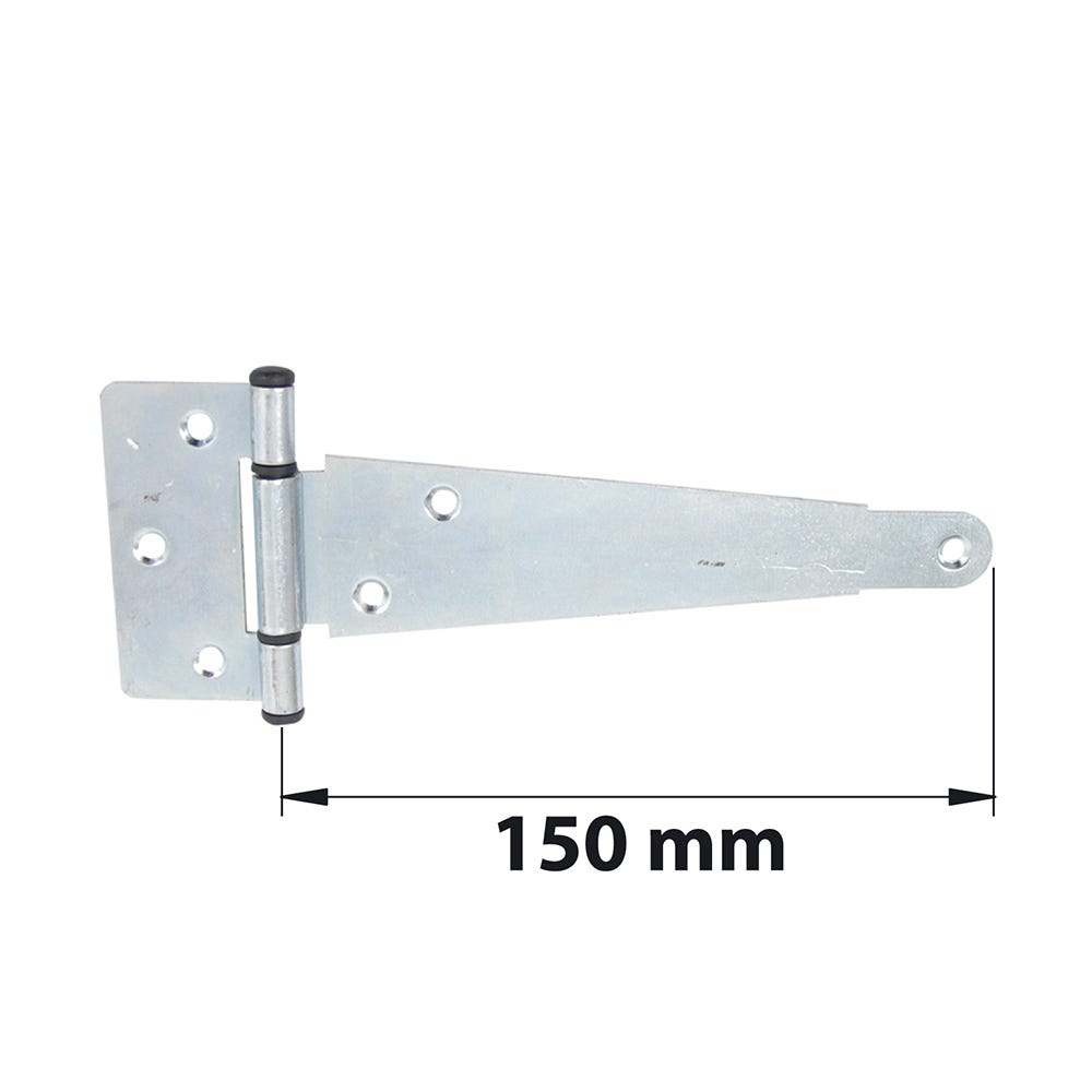 Penture anglaise axe composite L. 150 mm acier zingué blanc 0