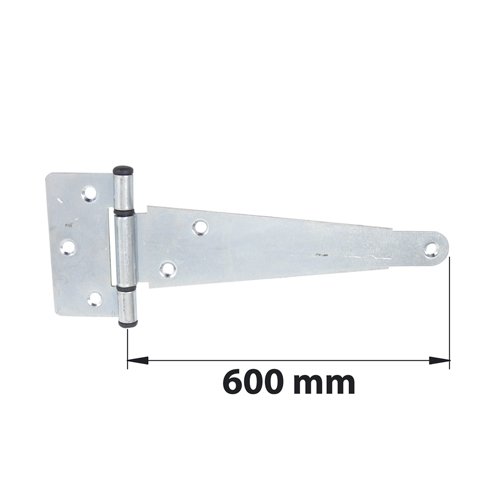 Penture anglaise axe composite L. 600 mm acier zingué blanc