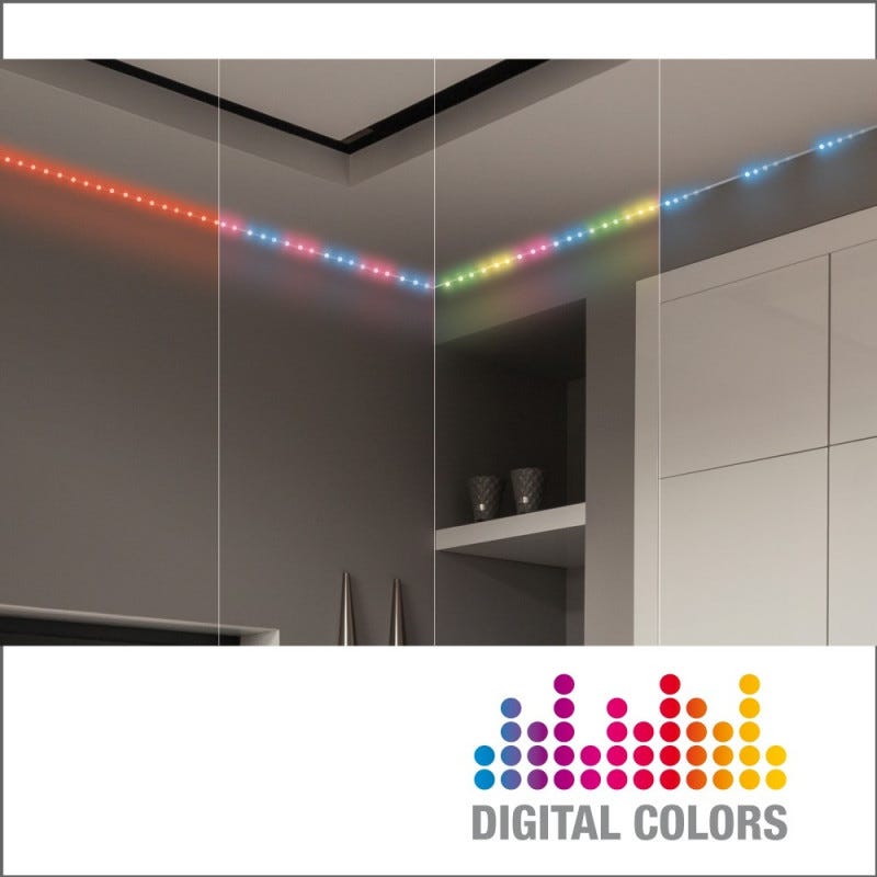 Xanlite - Ruban LED (kit complet) - 3m - RGB Digital - 166 modes d'éclairages multicolore - LSBK3RVBD 3