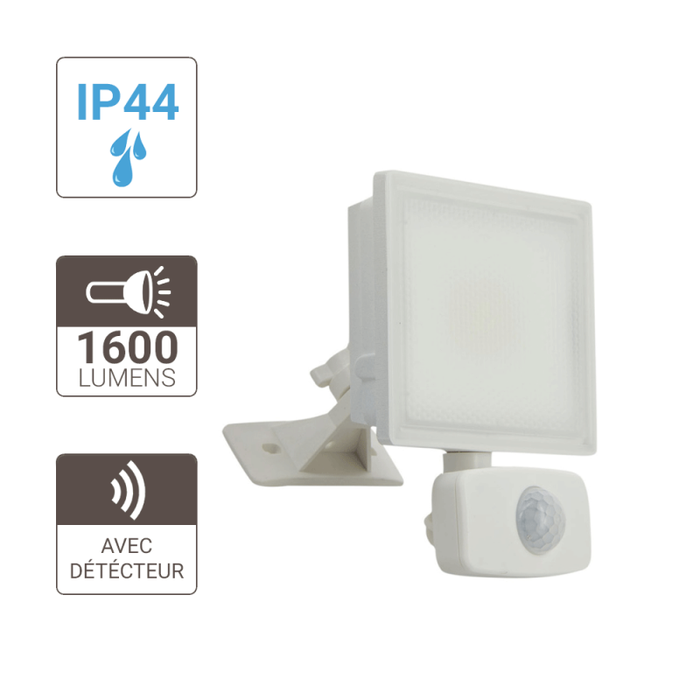 Xanlite - Projecteur LED Mural Blanc, Détecteur de Mouvement Inclus, 20 W, 1600 Lumens - PR20WMDB 3