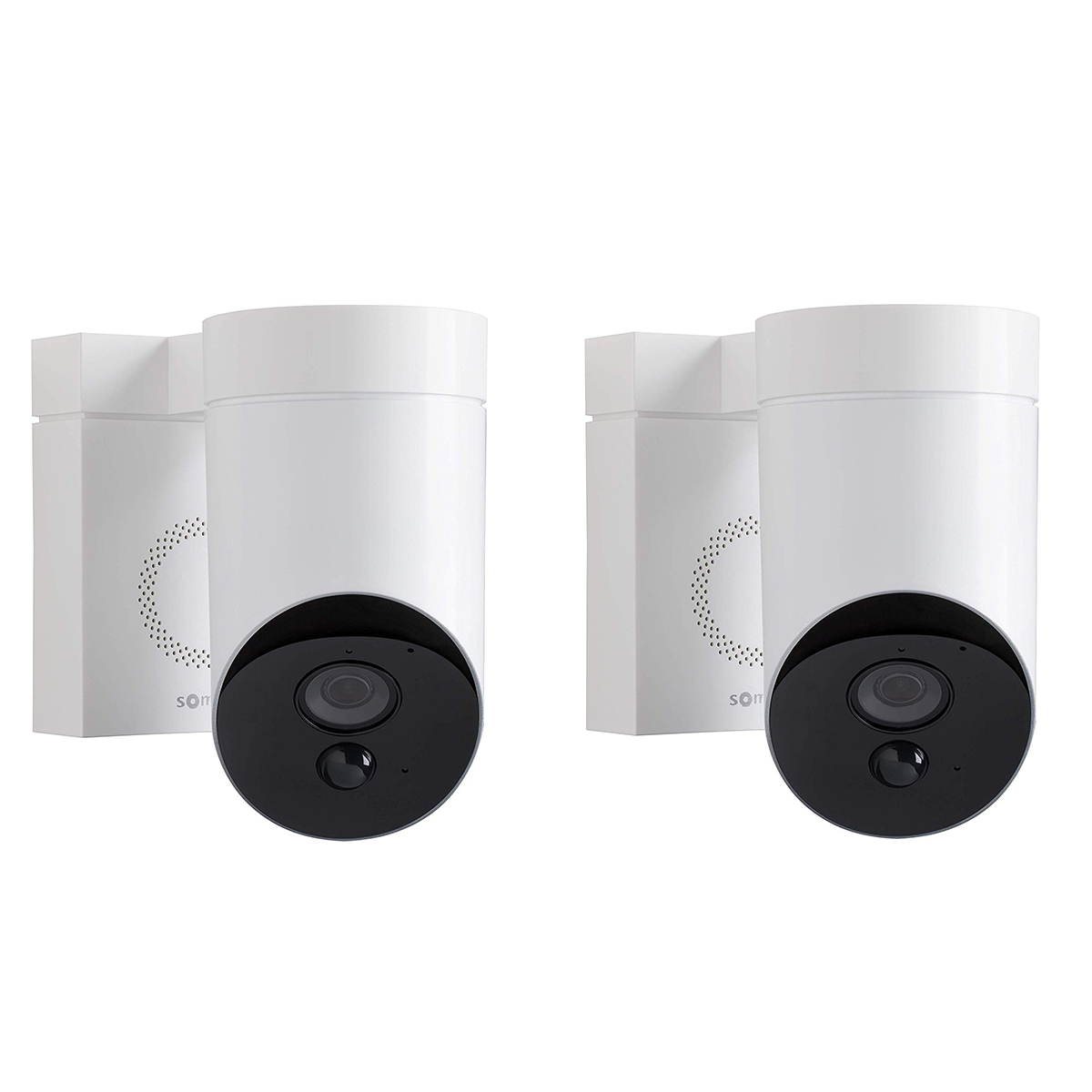 Lot de 2 caméras de surveillance SOMFY extérieure ip wifi, blanc