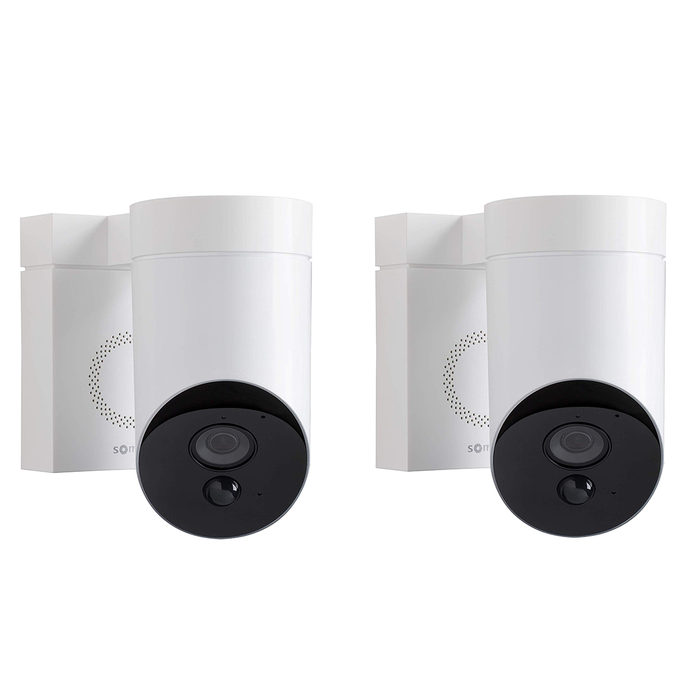 Lot de 2 caméras de surveillance SOMFY extérieure ip wifi, blanc 0