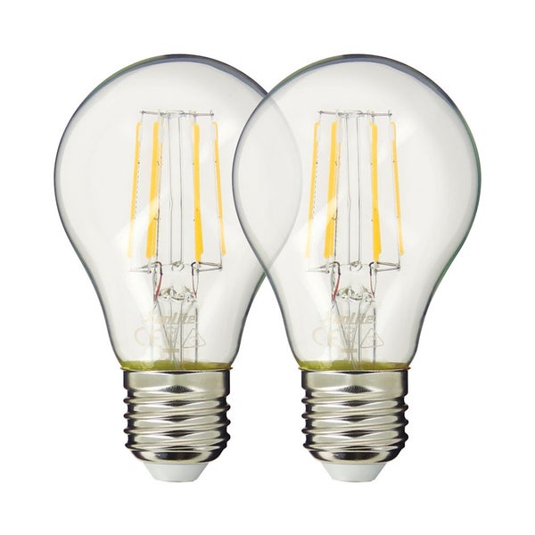 Lot x2 Ampoules à filament LED EDF, standard, culot E27, conso 8W eq. 75W, blanc chaud 0