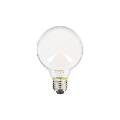 Ampoule LED G80 Opaque, culot E27, conso. 6,5W, 806 Lumens, Blanc chaud 0
