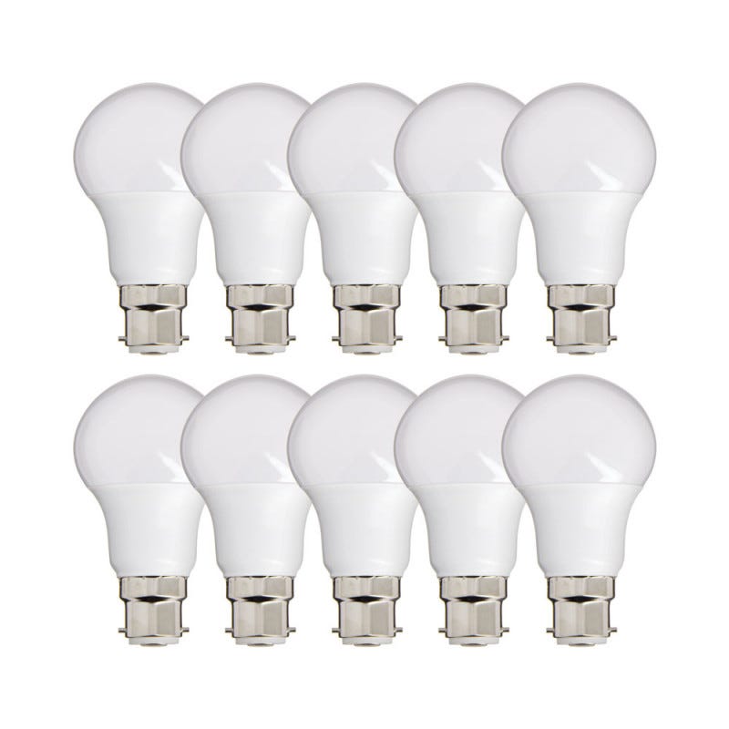 Xanlite - Lot de 10 Ampoules LED A60, culot B22, 9W cons. (60W eq.), lumière Blanc Neutre - PACK10EB806GCW 0