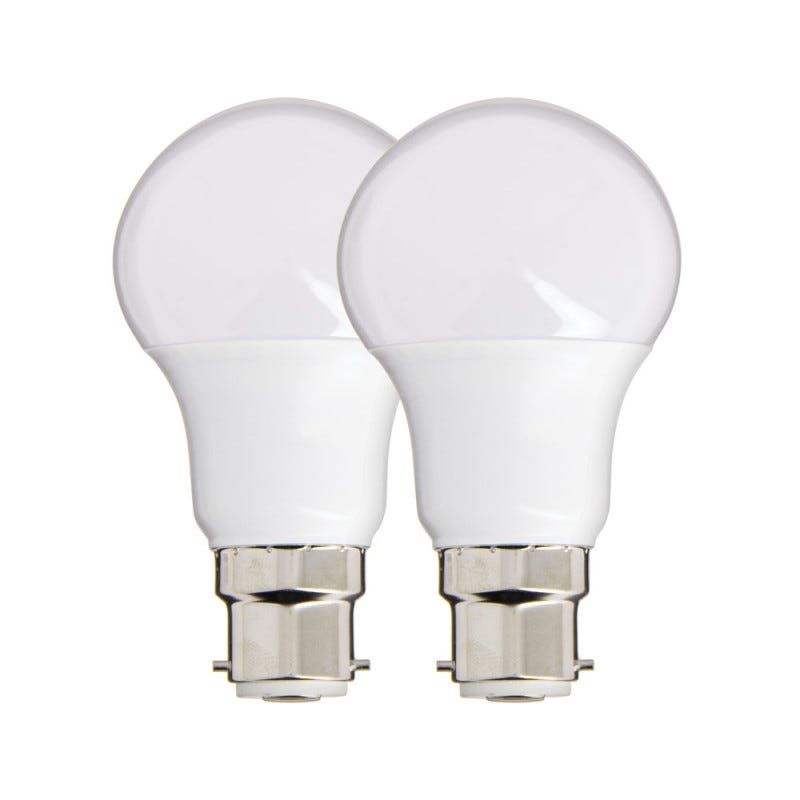 Xanlite - Lot de 2 Ampoules LED A60, culot B22, 9W cons. (60W eq.), lumière blanc neutre - PACK2EB806GCW 0