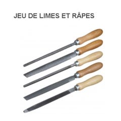Déstock - Outifrance - Jeu De 5 Lime Rapes Bâtardes : 1/2 Ronde + Ronde 0