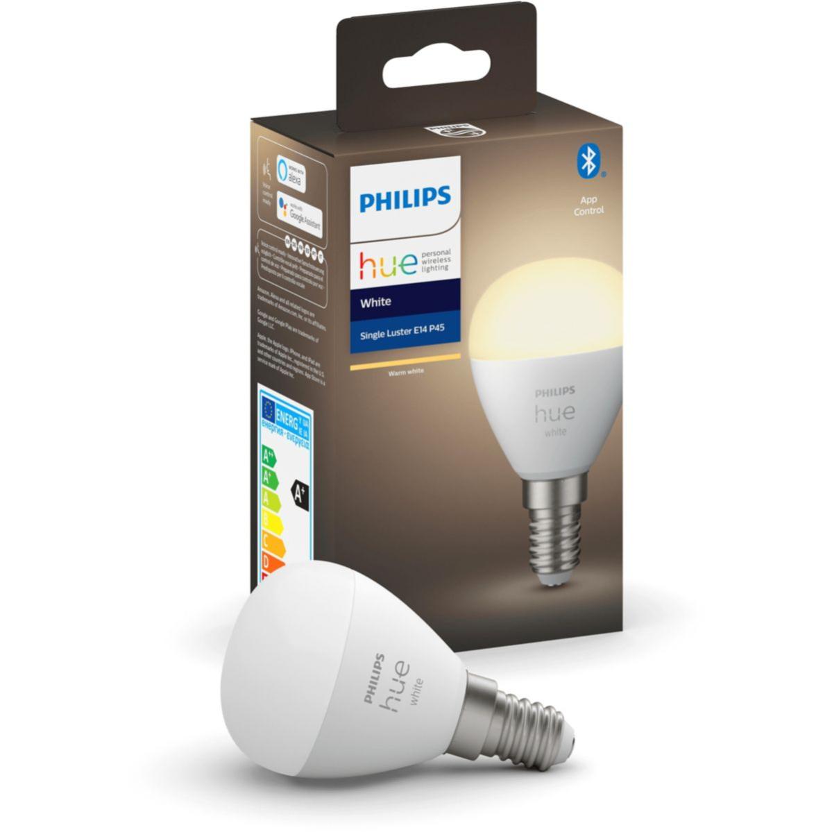Ampoule connectée PHILIPS Hue White E14 Luster 5.5W