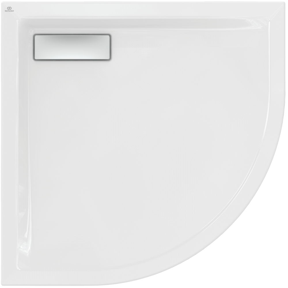 Receveur de douche d'angle ULTRAFLAT - 80x80 - Blanc - sans bonde