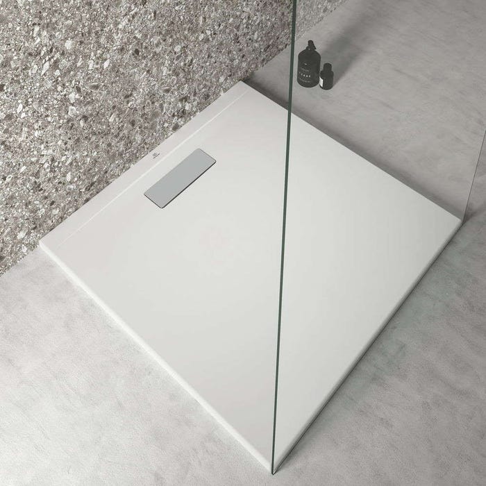 Receveur de douche carré ULTRAFLAT - 80x80 - Blanc - Acrylique 3