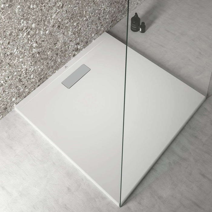 Receveur de douche carré ULTRAFLAT - 90x90 - Blanc - Acrylique 3