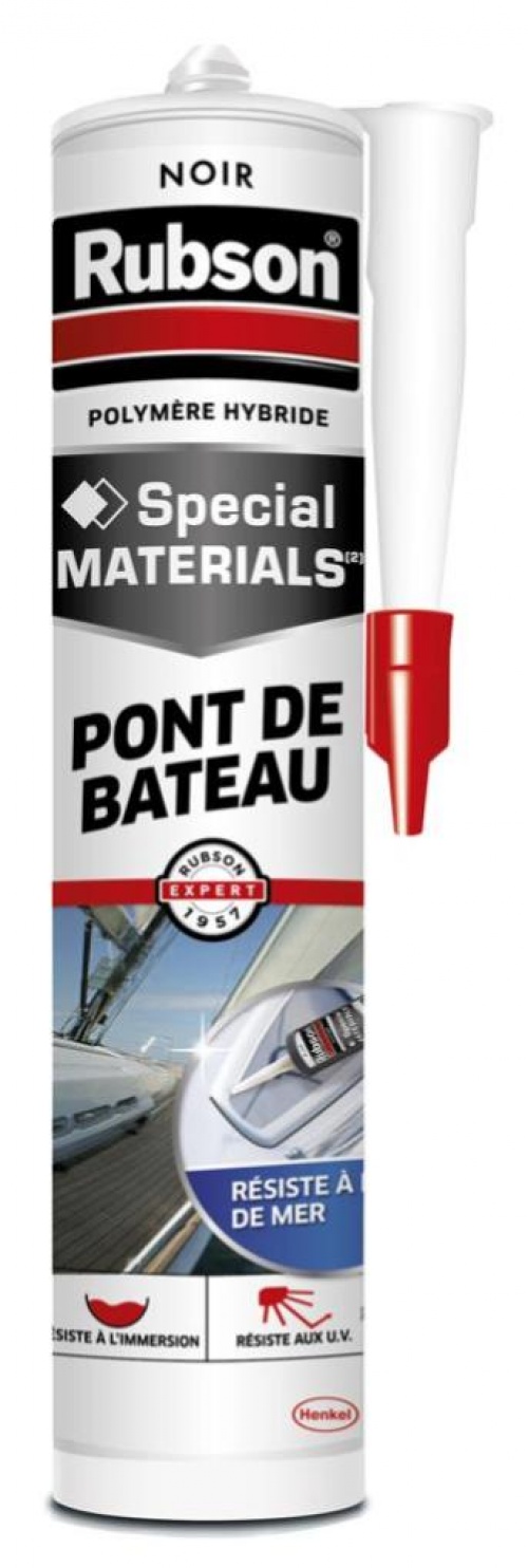 Mastic d'étanchéité usage spécifique pont de bateaux RUBSON noir 280ml