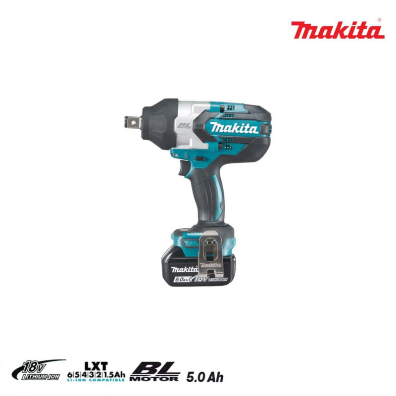 Boulonneuse à chocs brushless MAKITA 18V - 2 batteries BL1850B 5.0Ah - 1 chargeur rapide DC18RC DTW1001RTJ