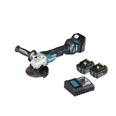Meuleuse brushless MAKITA 18V 125mm - 2 batteries BL1850 5.0Ah - 1 chargeur rapide DC18RC DGA517RTJ 0