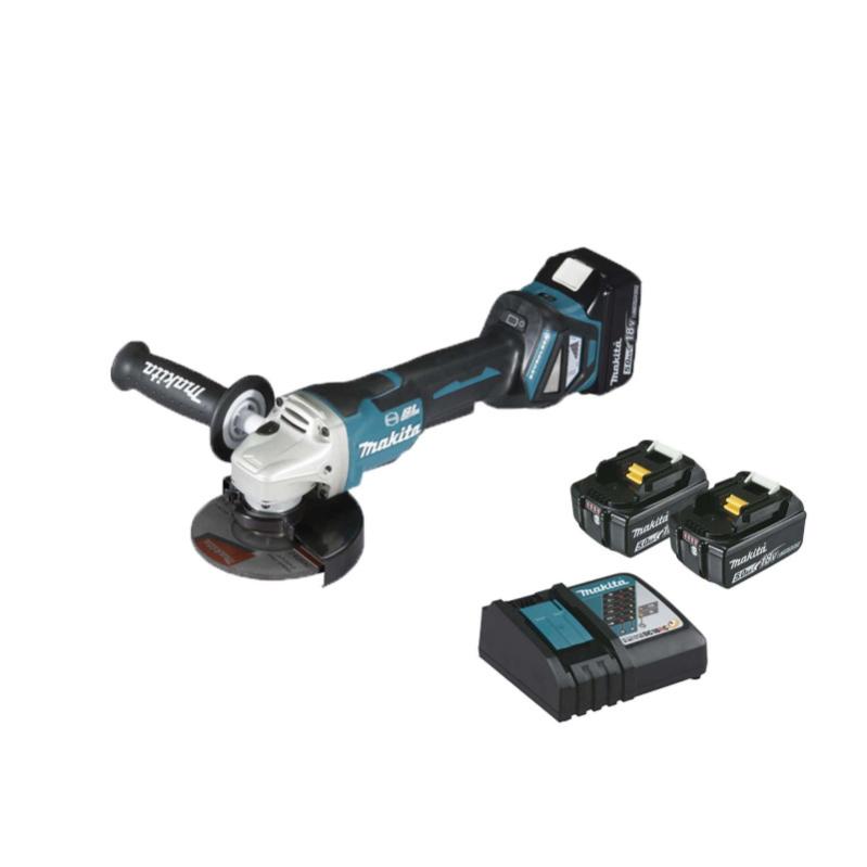 Meuleuse brushless MAKITA 18V 125mm 2 batteries BL1850 5.0Ah 1
