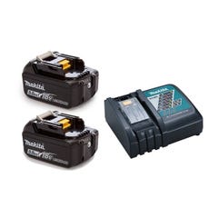Meuleuse brushless MAKITA 18V 125mm - 2 batteries BL1850 5.0Ah - 1 chargeur rapide DC18RC DGA517RTJ 2