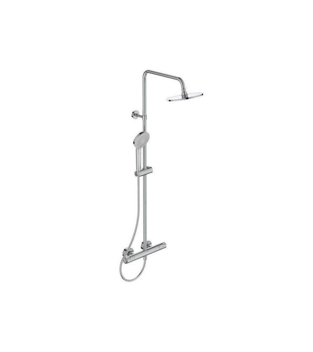 Colonne de douche thermostatique - CERATHERM T50 - Pomme de tete 20 cm + Douchette 11 cm 3J - Ideal Standard