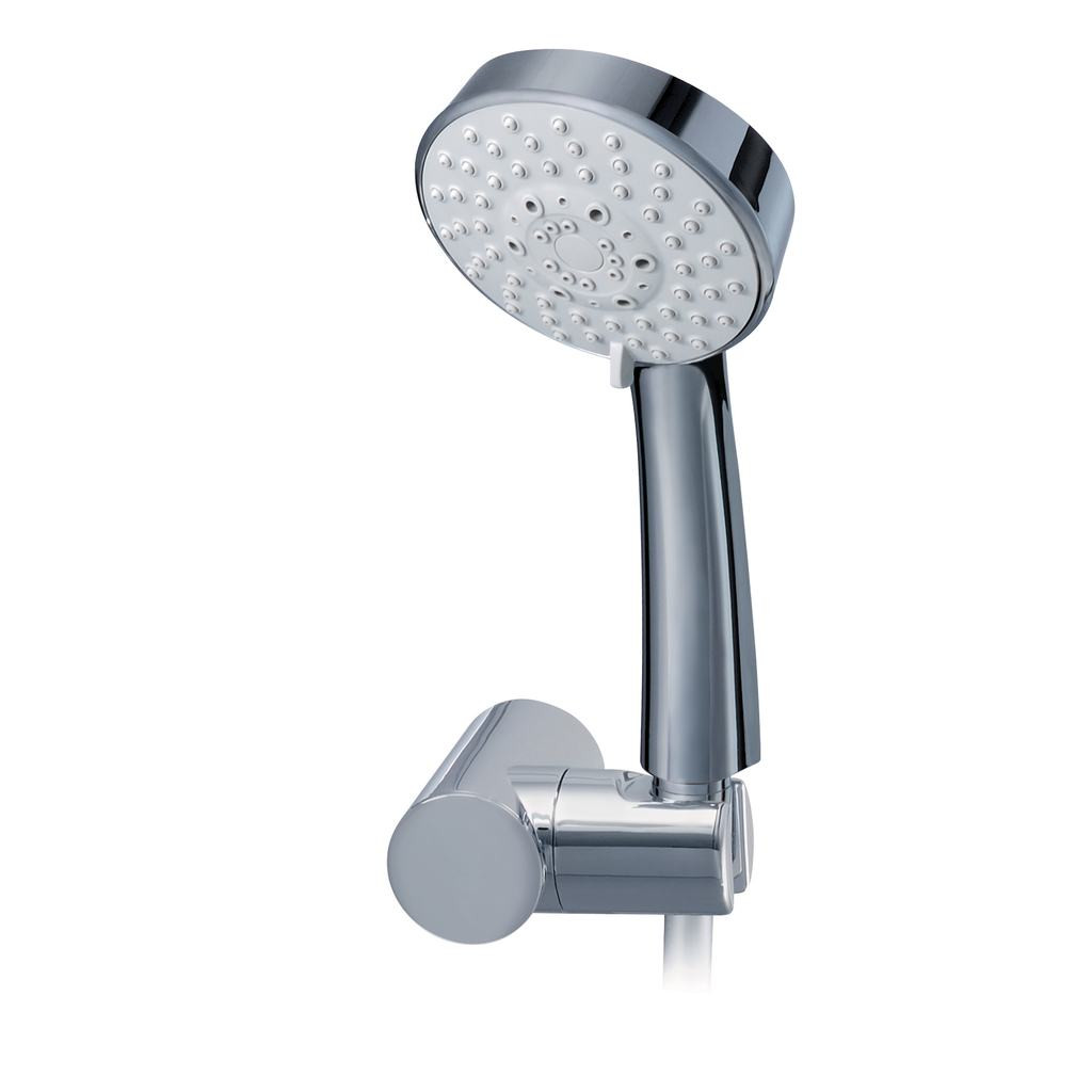 Ideal Standard - Ensemble de douche Douchette Ø 100 mm 3 jets avec support mural orientable - Aqua Ideal standard