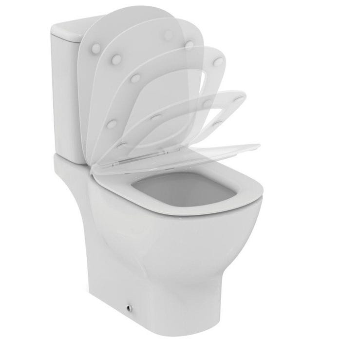 Ideal Standard - Pack WC Aquablade sans bride sortie horizontale alimentation latéral avec abattant frein de chute - TESI Ideal standard 0