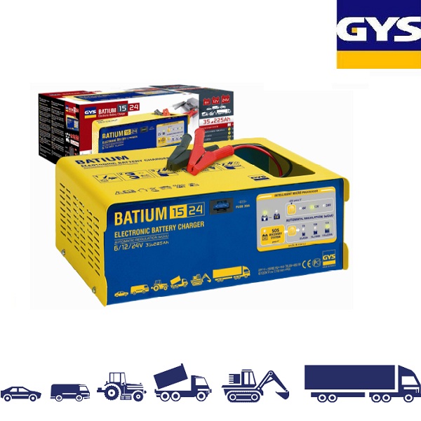 Chargeur BATIUM 15.24 6 /12 / 24 V 225 Ah - GYS - 024526