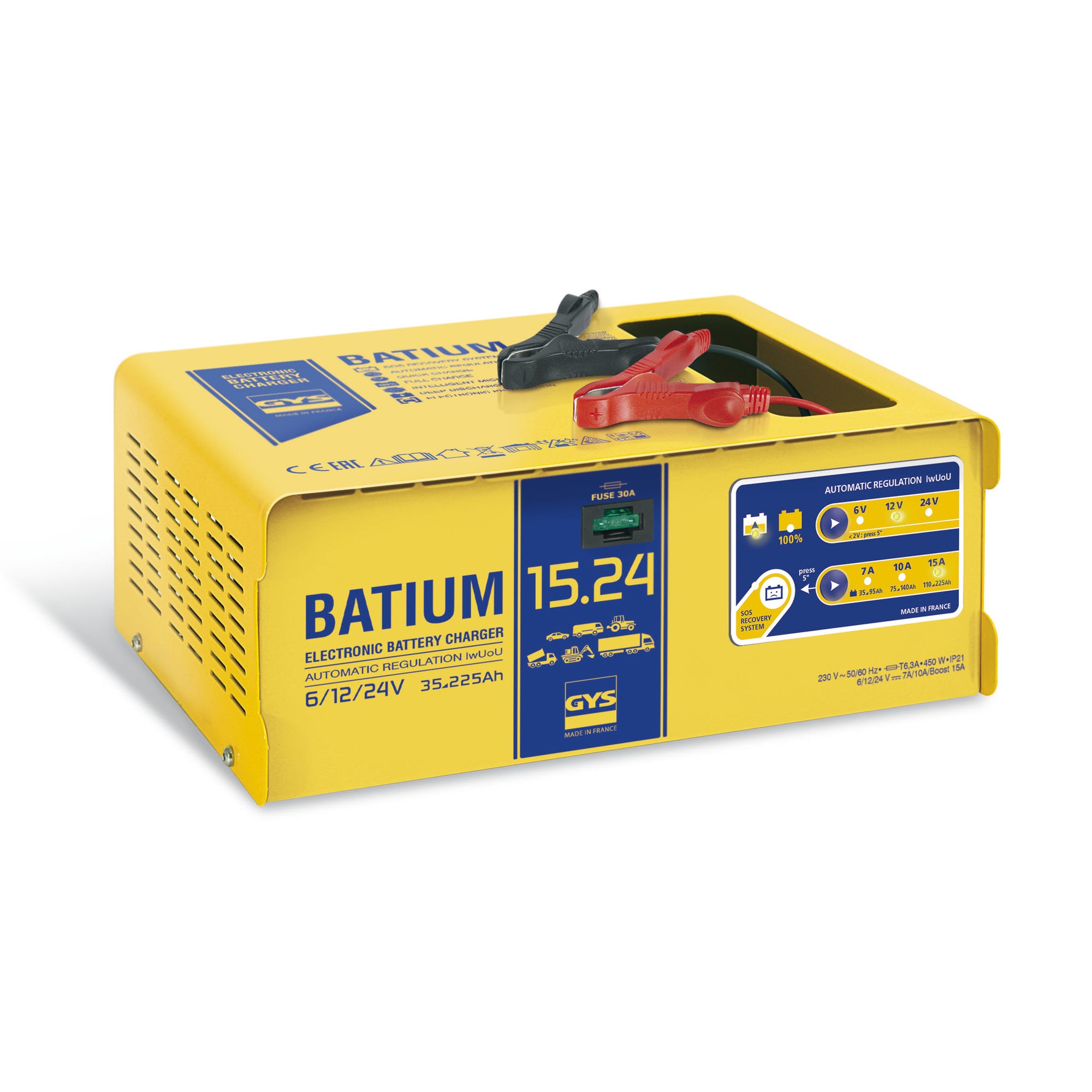 Chargeur batterie automatique 35 à 225ah Batium 15.24 Gys 0