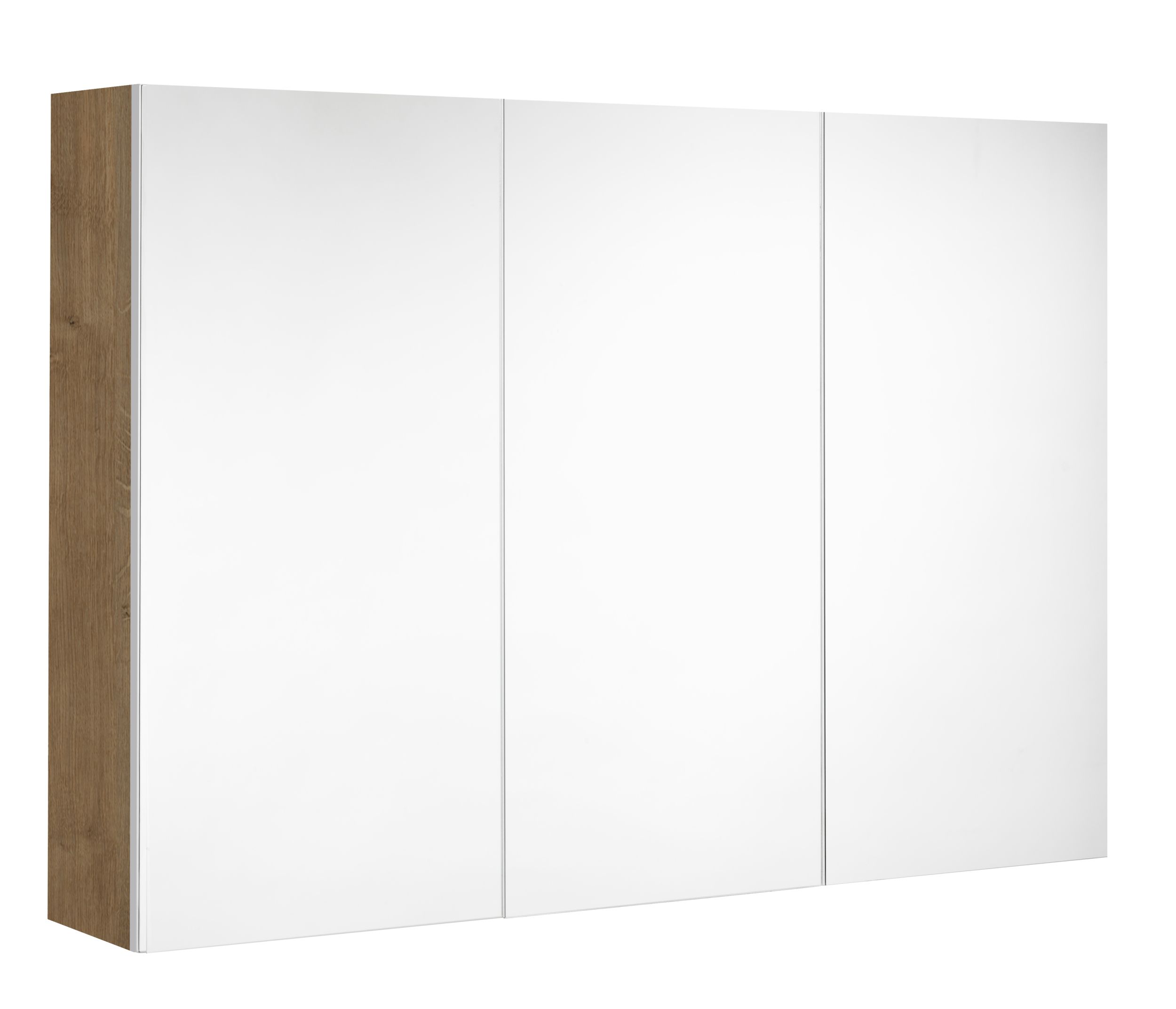 Armoire de toilette avec miroir et prise LOOK 100 cm couleur chêne