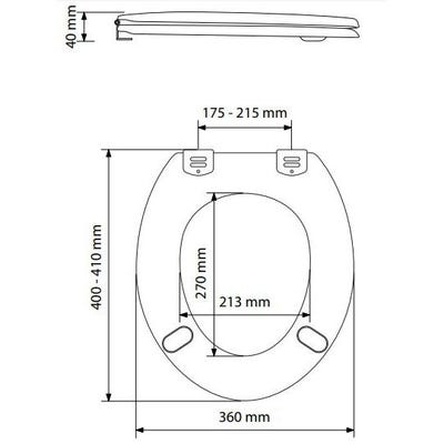 Abattant WC Compact RETILITH blanc avec couvercle - OLFA - 7EU00010306B 1