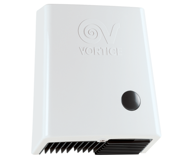 Sèche-mains manuel 1350 W 120 m3/h coque en ABS avec filtre anti-poussière Premium Dry Vortice