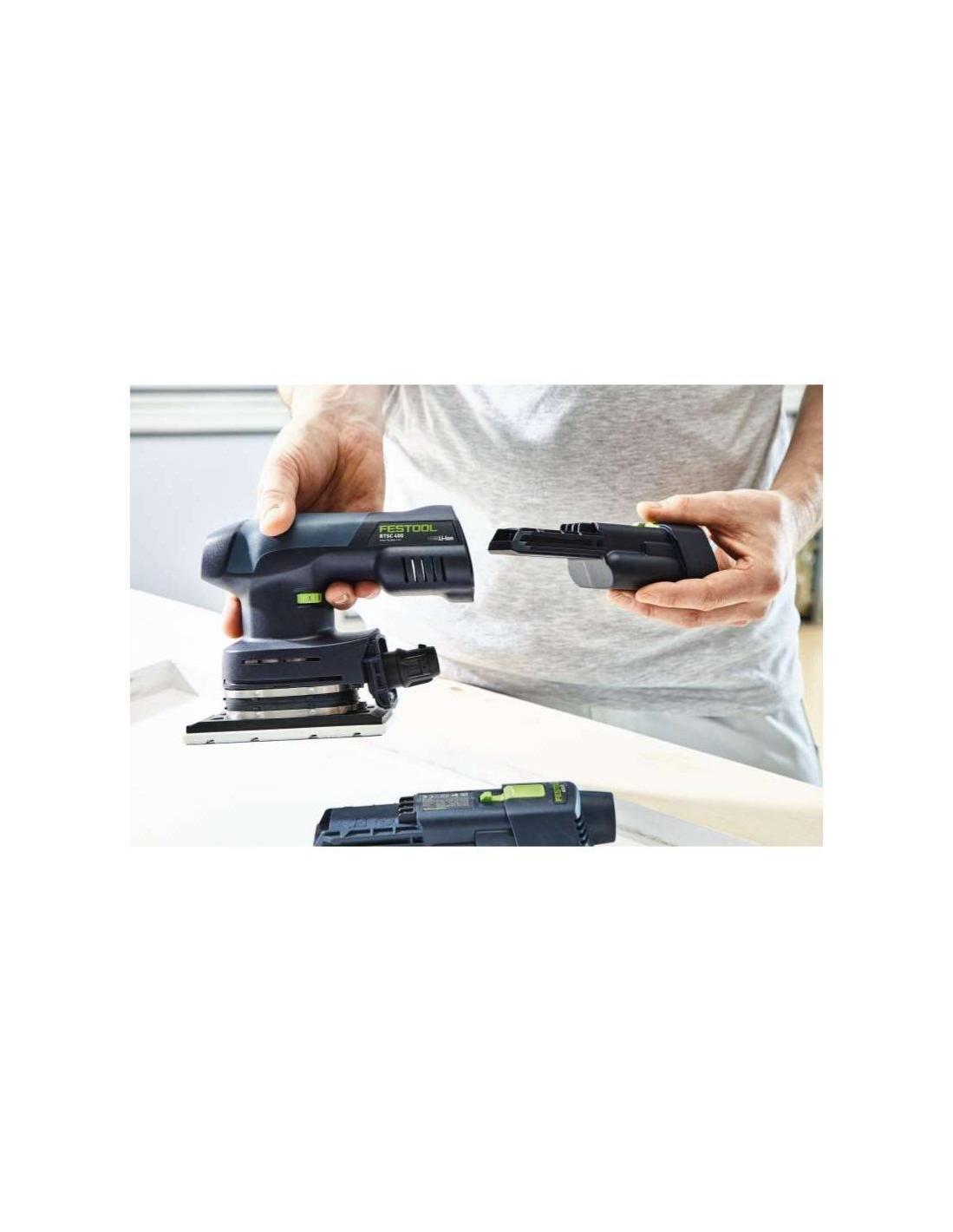 Festool Ponceuse Orbitale Sans Fil RTSC 400 Li - 18V - Set Avec 2 Batteries 3,1Ah - Aspiration Intégrée