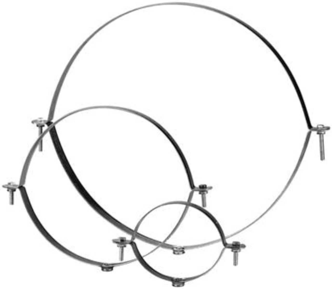 Collier support isolé D100 - CSU 100 ISOLE UNELVENT - 867731 Diamètre 100 mm
