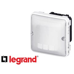 Ecodétecteur Plexo 2 fils composable blanc-gris - LEGRAND - 069520 1