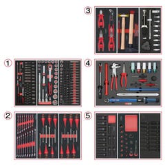KS TOOLS 714.0283 Composition d'outils de service rapide 5 tiroirs pour servante, 283 pièces 0