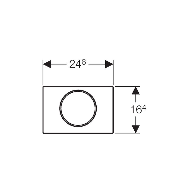 Geberit Plaque de déclenchement Sigma10 ST acier inoxydable brossé poli brossé (115.758.SN.5) 1