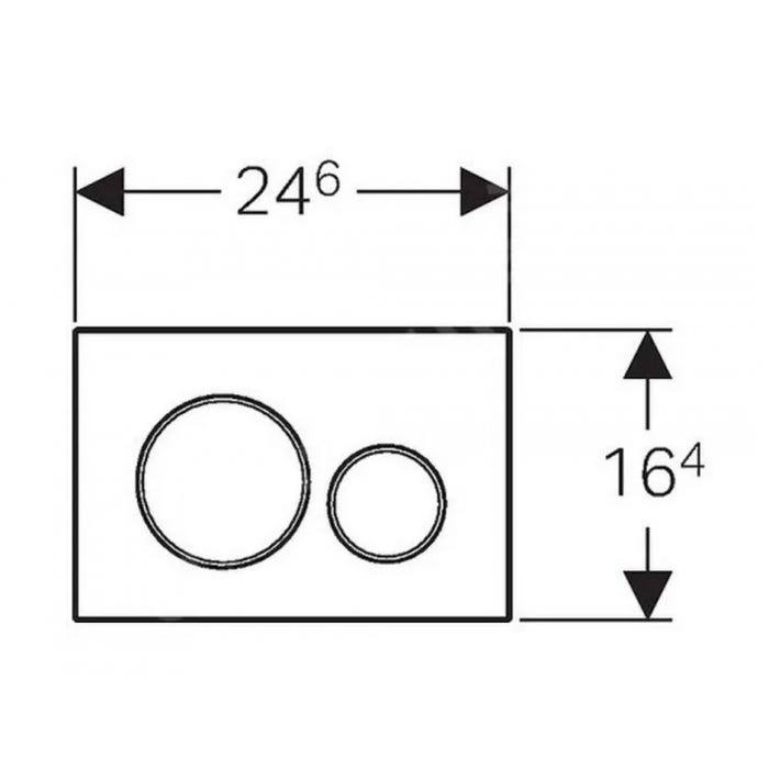 Geberit Sigma20 Plaque de déclenchement double touche, Blanc mat/chrome (115.882.JT.1) 1