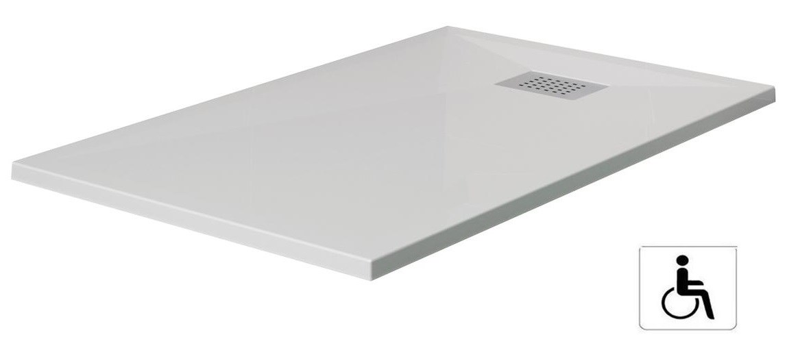 Receveur KINESURF Nouveau extra-plat antidérapant - Rectangulaire - 150 x 90 cm - Blanc