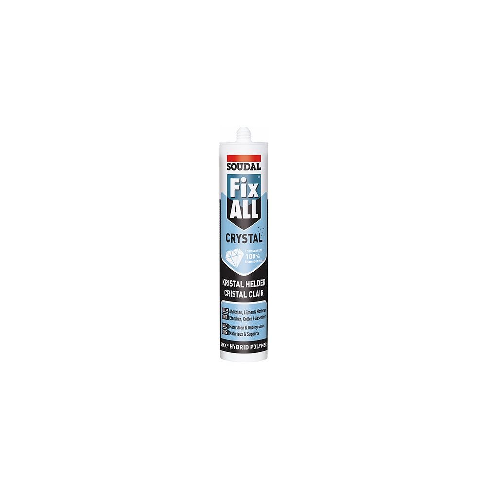 Mastic-colle polymère hybride FIX ALL CRYSTAL cartouche 290 ml - SOUDAL 110980 3