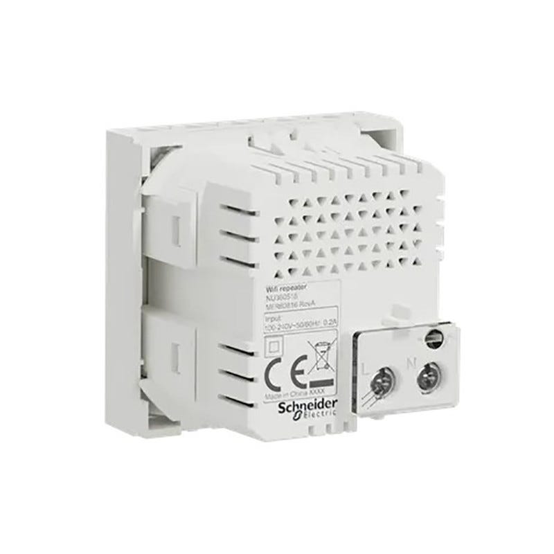 Répéteur Wifi Unica Schneider - 2 modules - 300Mb/s - Bornier à vis - Blanc 1