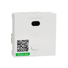 Répéteur Wifi Unica Schneider - 2 modules - 300Mb/s - Bornier à vis - Blanc 0