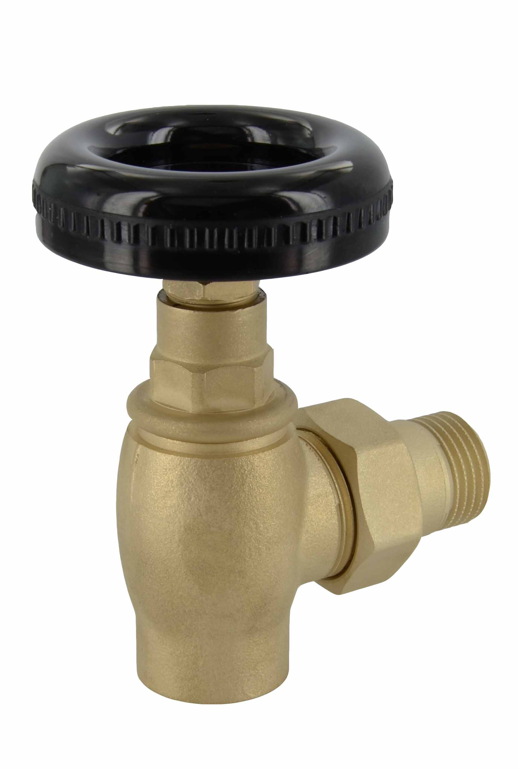 Robinet manuel volant noir pour radiateur Fonte