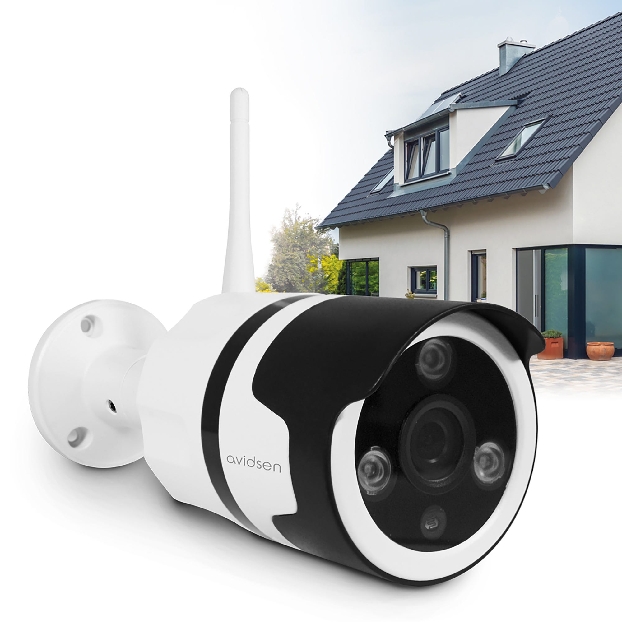 Caméra de surveillance extérieure Avidsen IP Wifi 720 P - application protect home - Lot de 4 1