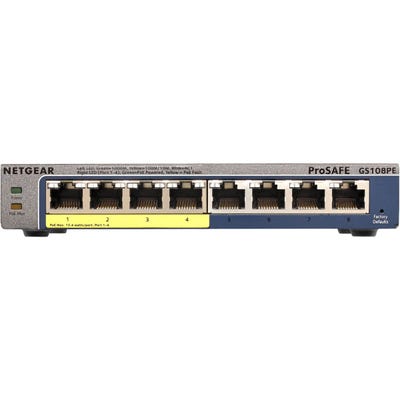 SWITCH NETGEAR GS108PE-300EUS Ethernet Gigabit 8 Ports