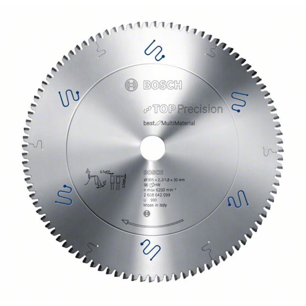 Bosch 305x30x2.3 mm Lame de scie circulaire Multi Material bois-plastique NE 96 dents