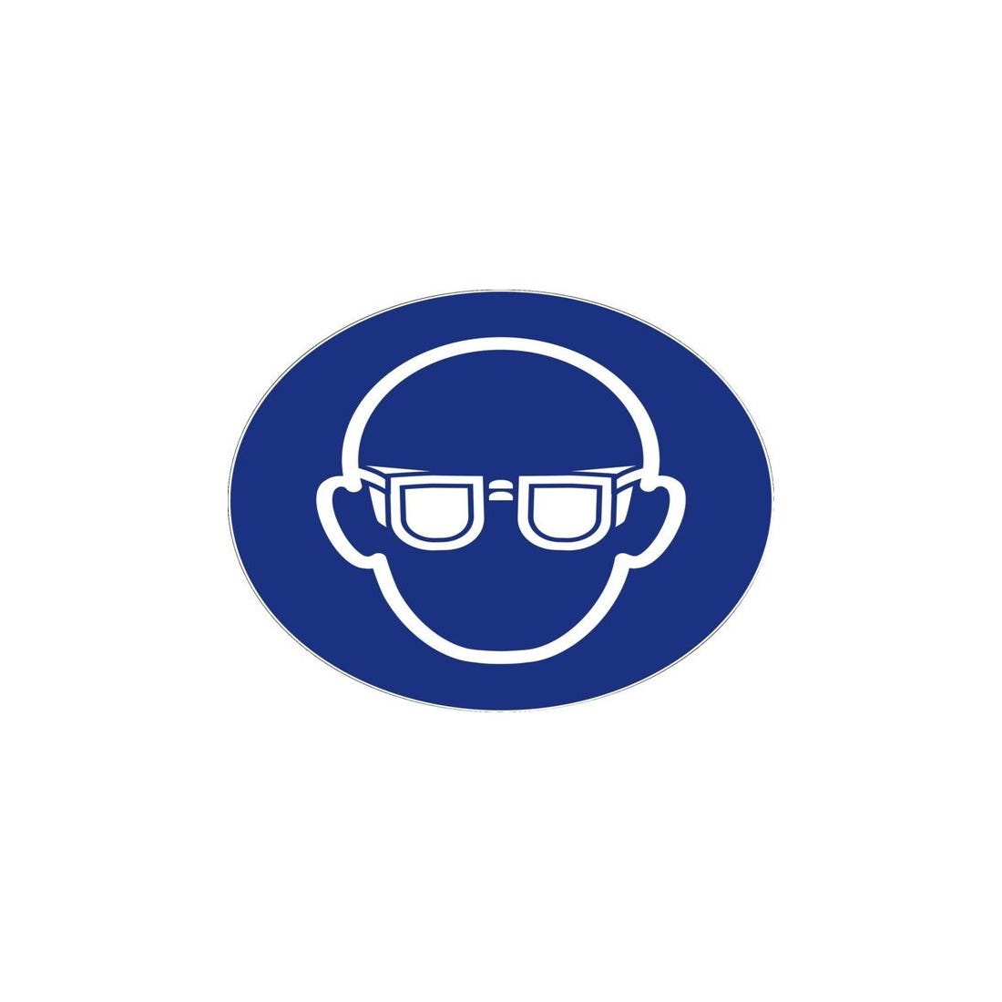 Panneau Obligation porter des lunettes de sécurité - Rigide Ø80mm - 4020600 0