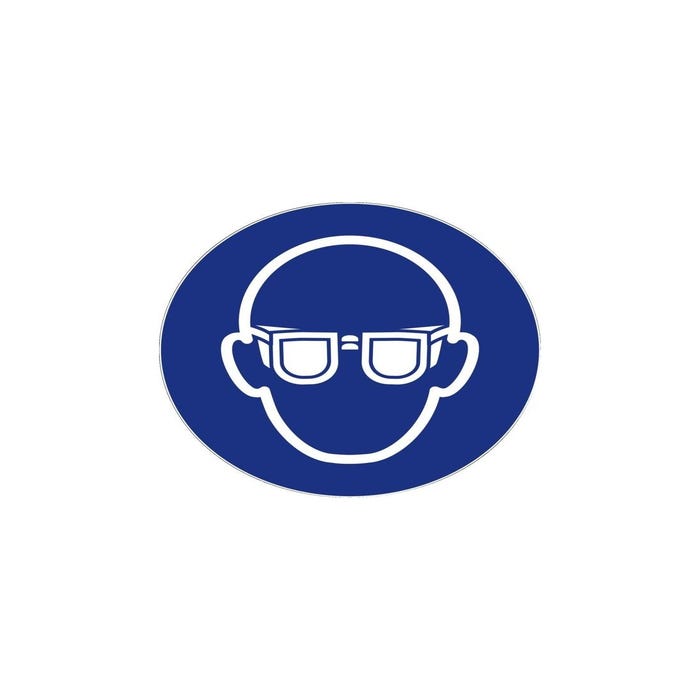 Panneau Obligation porter des lunettes de sécurité - Rigide Ø80mm - 4020600 0
