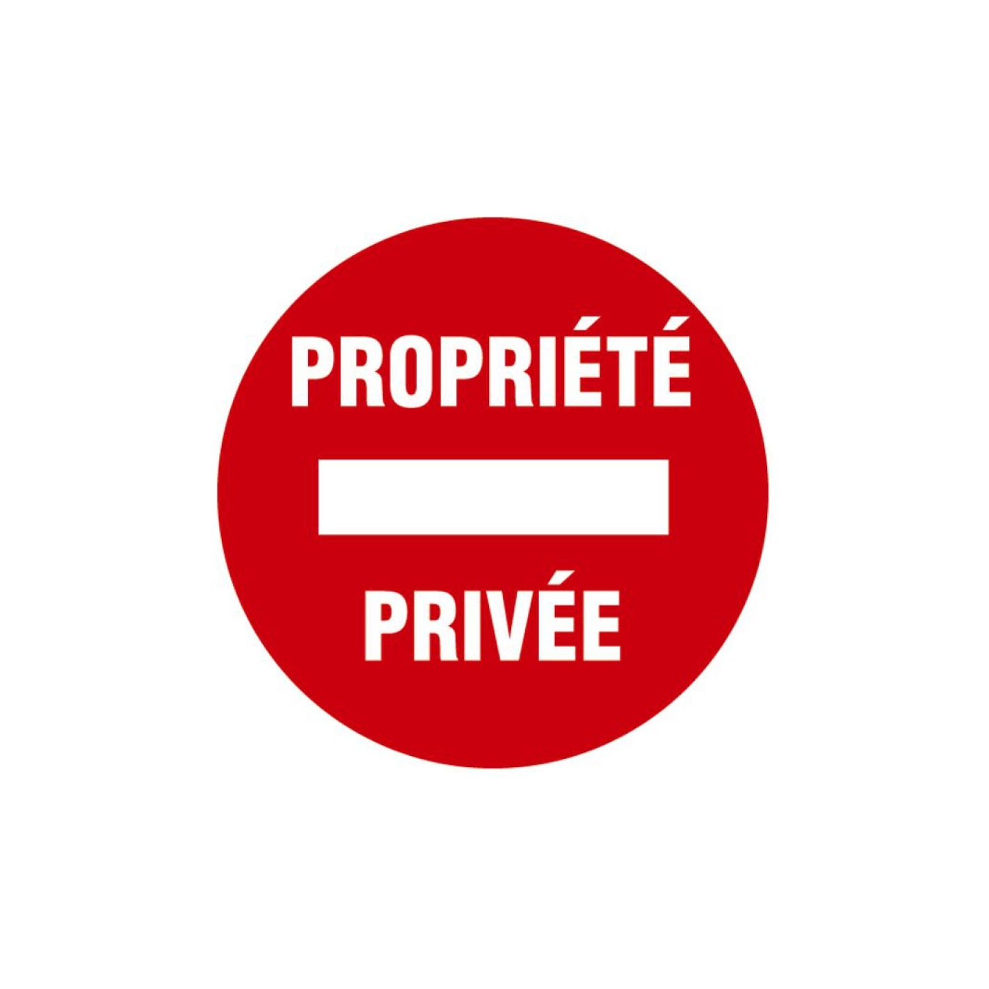 Disque d'interdiction - 'Propriété privée' 1